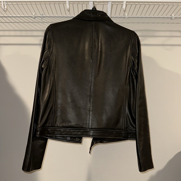 Ralph Lauren Sport blue label genuine leather jacket size 4 - Picture 5 of 9